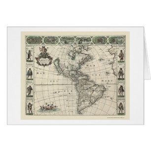 Carte de l'Amérique par Frederick de Wit 1660