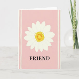 Carte de l'amie florale douce