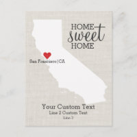 Carte de l'amour de la Californie Maison Douce Mai
