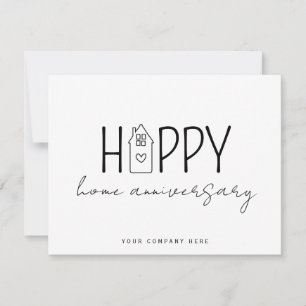 Carte de l'anniversaire de la maison de biens immo