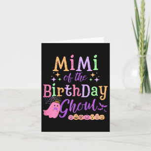 Carte De L'Anniversaire Ghoul Cute Halloween Éffrayant F