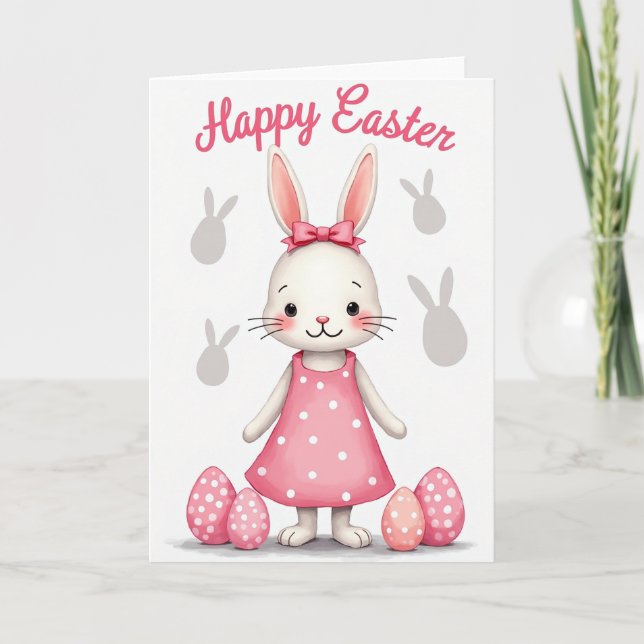 Carte de Lapin à Points (Devant)