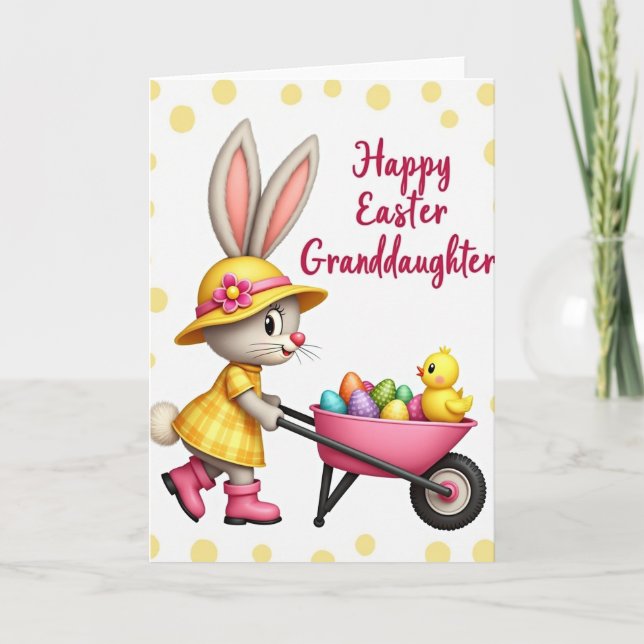 Carte de Lapin avec Brouette (Devant)