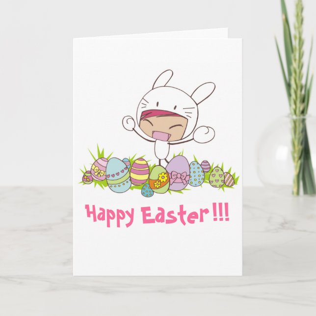 Carte de lapin de Pâques (Devant)