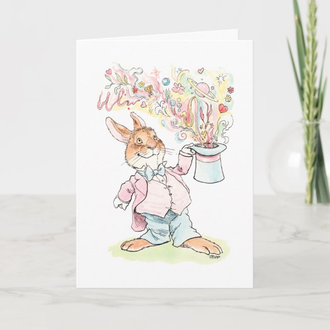 Carte de lapin magique de la Saint-Valentin (Devant)