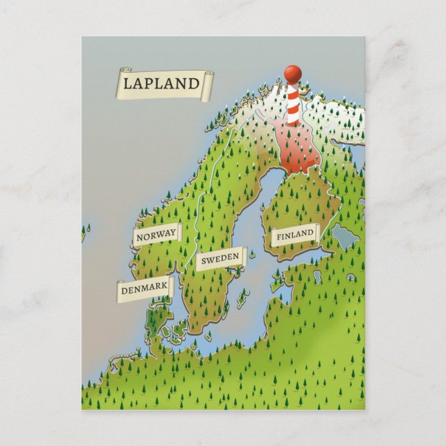 Carte de Laponie (Devant)