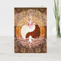 Carte de l'Arbre de Vie Yin Yang pour Arts Graphiq