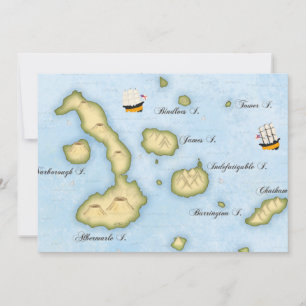 Carte de l'archipel des Galapagos Îles tropicales