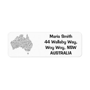 Carte de l'argot australien