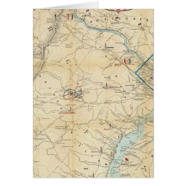Carte de l'armée du siège de la guerre en Virginie (Devant)