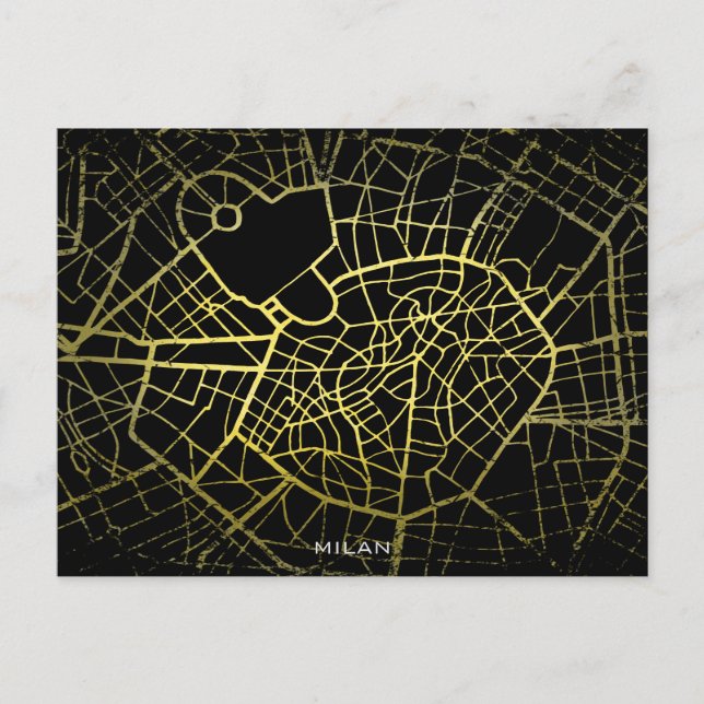 Carte de l'art de style or Milan (Devant)