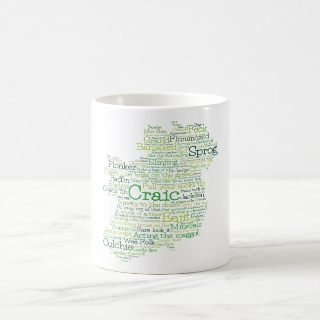 Carte de l'art irlandais Slang Word Coffee Mug (Centre)