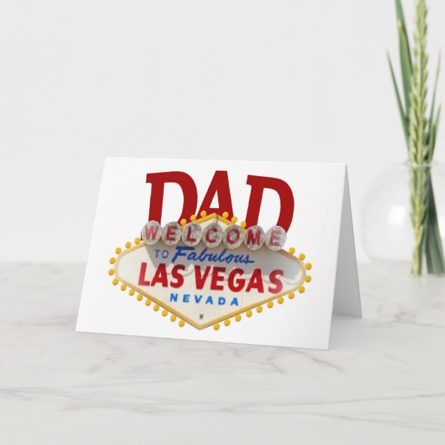 Carte de Las Vegas de fête des pères ou (Devant)