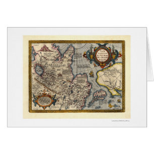 Carte de l'Asie du nord par Abraham Ortelius 1603