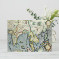 Carte de l'Asie du Sud-Est antique par Mercator / 