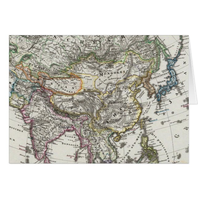 Carte de l'Asie par Stieler (Devant horizontal)