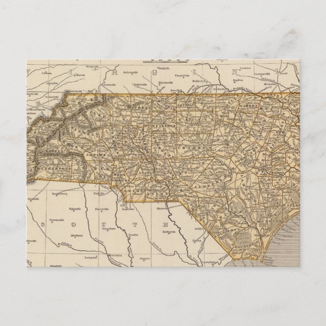 Carte de l'Atlas de la Caroline du Nord (Devant)