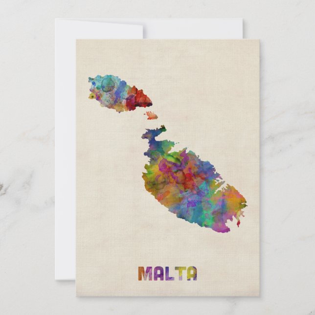 Carte de l'eau de Malte (Devant)