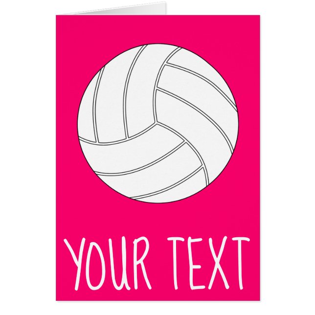 Carte de lecteur de volley-ball couleur et texte p (Devant)