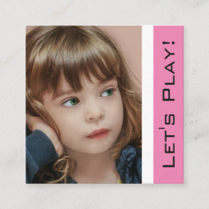 Carte de lecture rose tendance avec photo