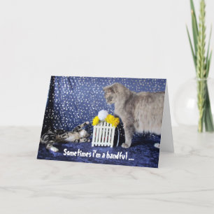 Carte De l'Enfant (ou chat) qui est une poignée - le jou