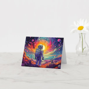 Carte De l'espace et au-delà Illustration Anniversaire