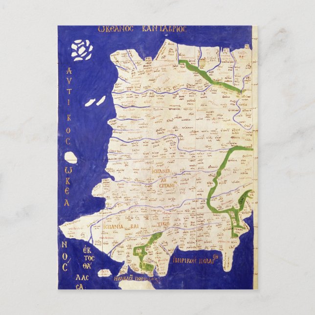 Carte de l'Espagne et du Portugal, de 'Geographia' (Devant)