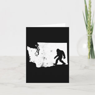 Carte de l'État de Bigfoot Washington Sasquatch Ho