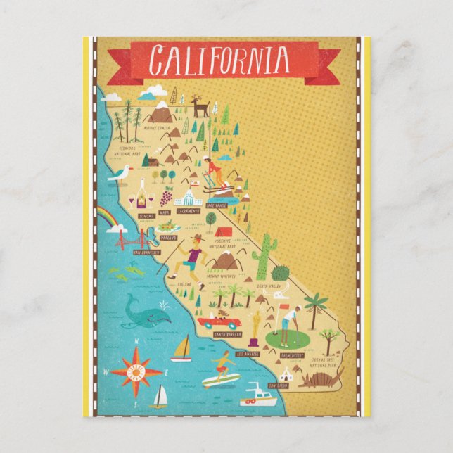 Carte de l'État de Californie (Devant)