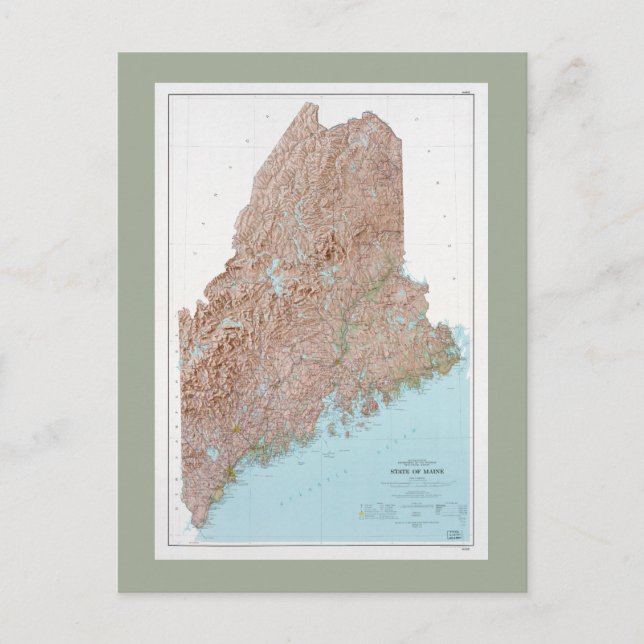 Carte de l'état du Maine (1977) (Devant)