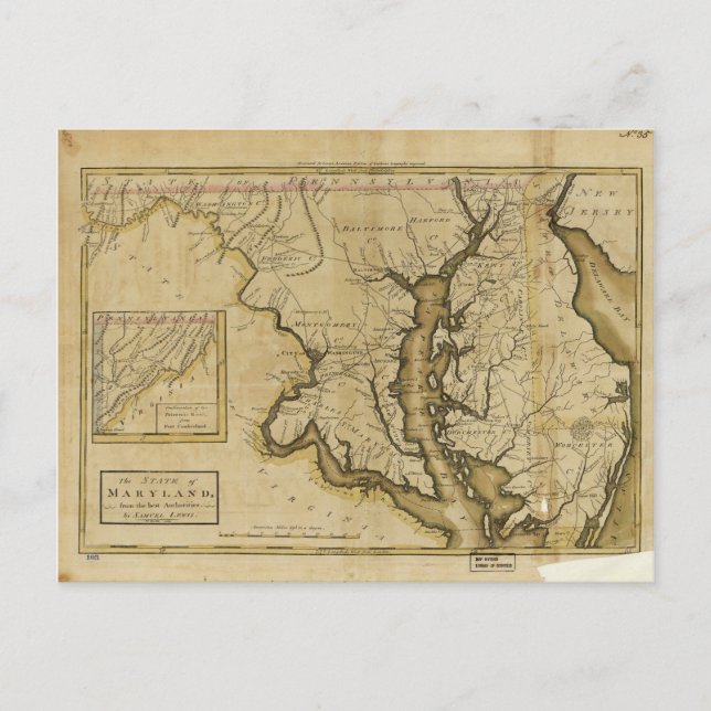Carte de l'état du Maryland (1795) (Devant)