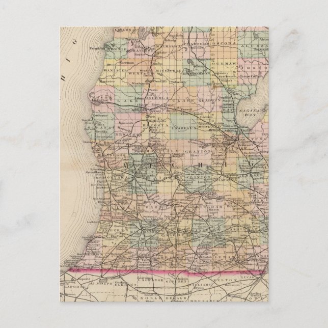 Carte de l'état du Michigan Atlas (Devant)