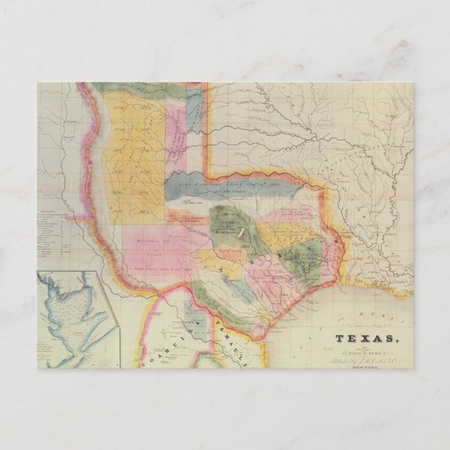 Carte de l'état du Texas | 1835 (Devant)