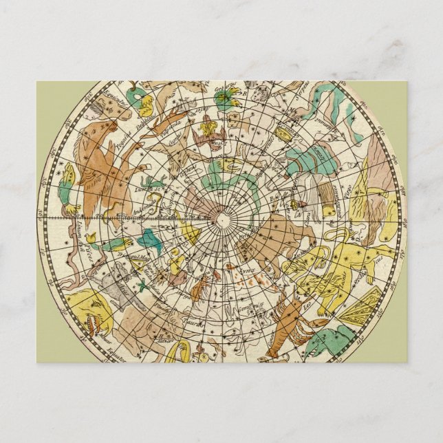 Carte de l'étoile du ciel du Nord et des constella (Devant)