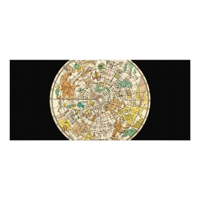 Carte de l'étoile du ciel du Nord et des constella (Devant)