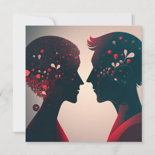 Carte de lettre d'amour romantique
