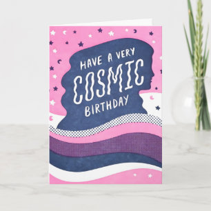 Carte de lettre de naissance cosmique