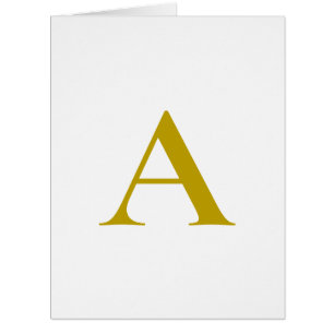 Carte de lettre initiale de monogramme personnalis
