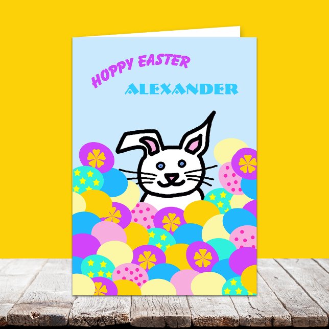 Carte de lettre personnalisée du lapin de Pâques (Créateur téléchargé)