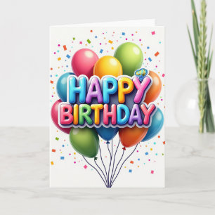 Carte de lettres bulles festives