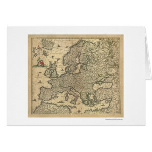 Carte de l'Europe par Frederico de Wit 1700