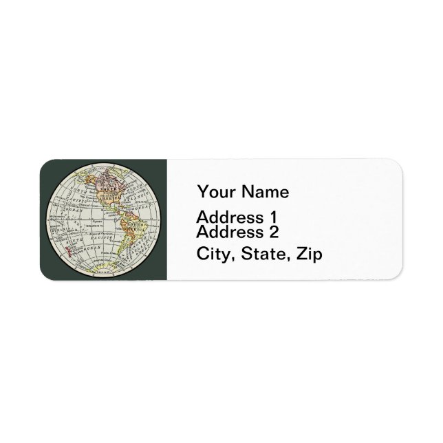 Carte de l'hémisphère occidental Globe Travel (Devant)
