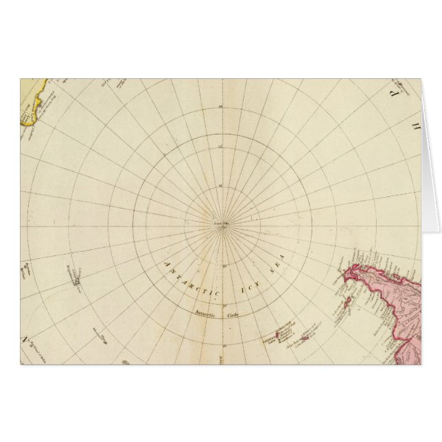 Carte de l'hémisphère Sud (Devant horizontal)