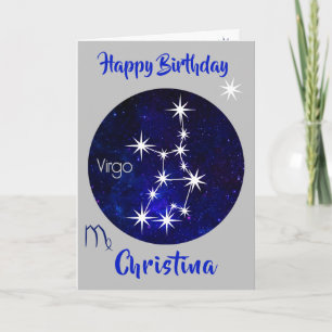 Carte de l'horoscope du zodiaque Vierge