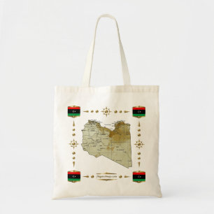 Carte de Libye + Sac à drapeaux
