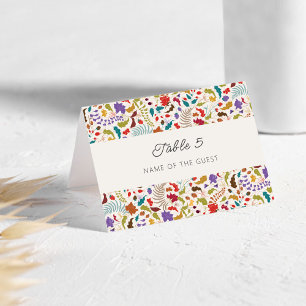 Carte de lieu de mariage au jardin de fleurs de Wi