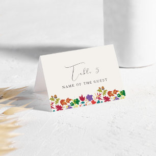 Carte de lieu de mariage de fleurs de prairie de m