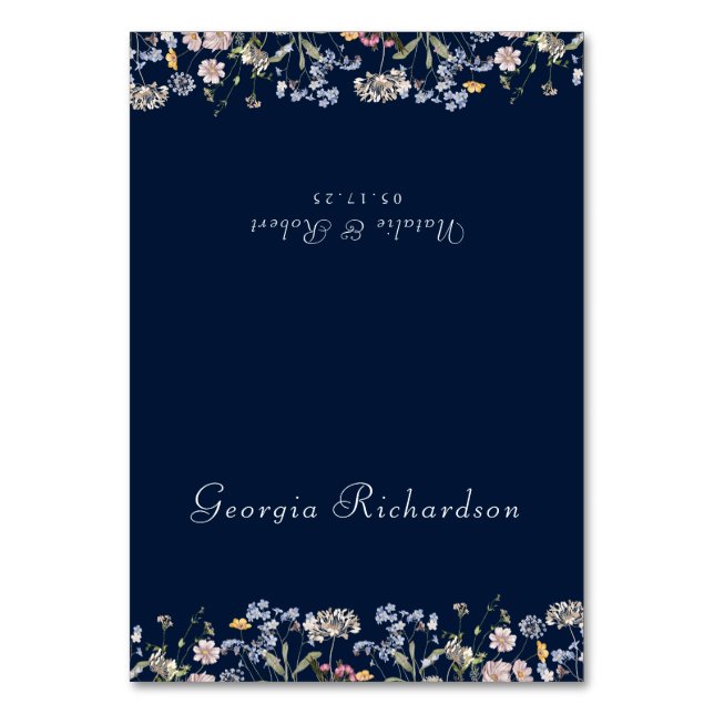 Carte de lieu de mariage du Fleur sauvage de la Ma (Par défaut)