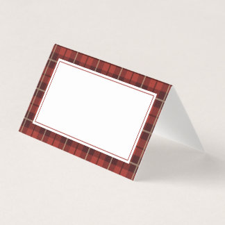 Carte de lieu du dîner de Noël | Red Plaid