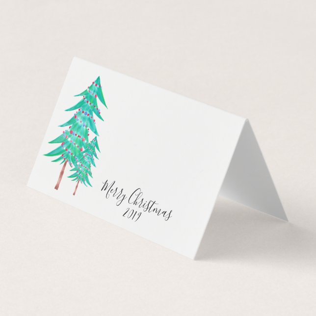 Carte de lieu du dîner de Noël simple (Devant)